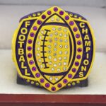 5 STAR LEGACY FOOTBALL CHAMPION RING --- PURPLE BODY, YELLOW SIDES (ITEM #51-140) - Image 3