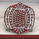 5 STAR LEGACY FOOTBALL FINALIST RING --- WHITE BODY, MAROON SIDES (Item #51-125) - Image 3