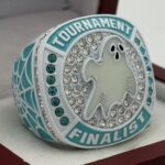 GLOWING GHOST FINALIST RING --- WHITE BODY, BLUE STONES (Item#36-85)