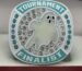 halloween themed tournament finalist ring with a ghost and blue / silver gems