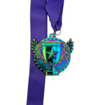 ALL SPORT TROPHY PARTICIPATION MEDAL --- RAINBOW (Item #63-129) - Image 2