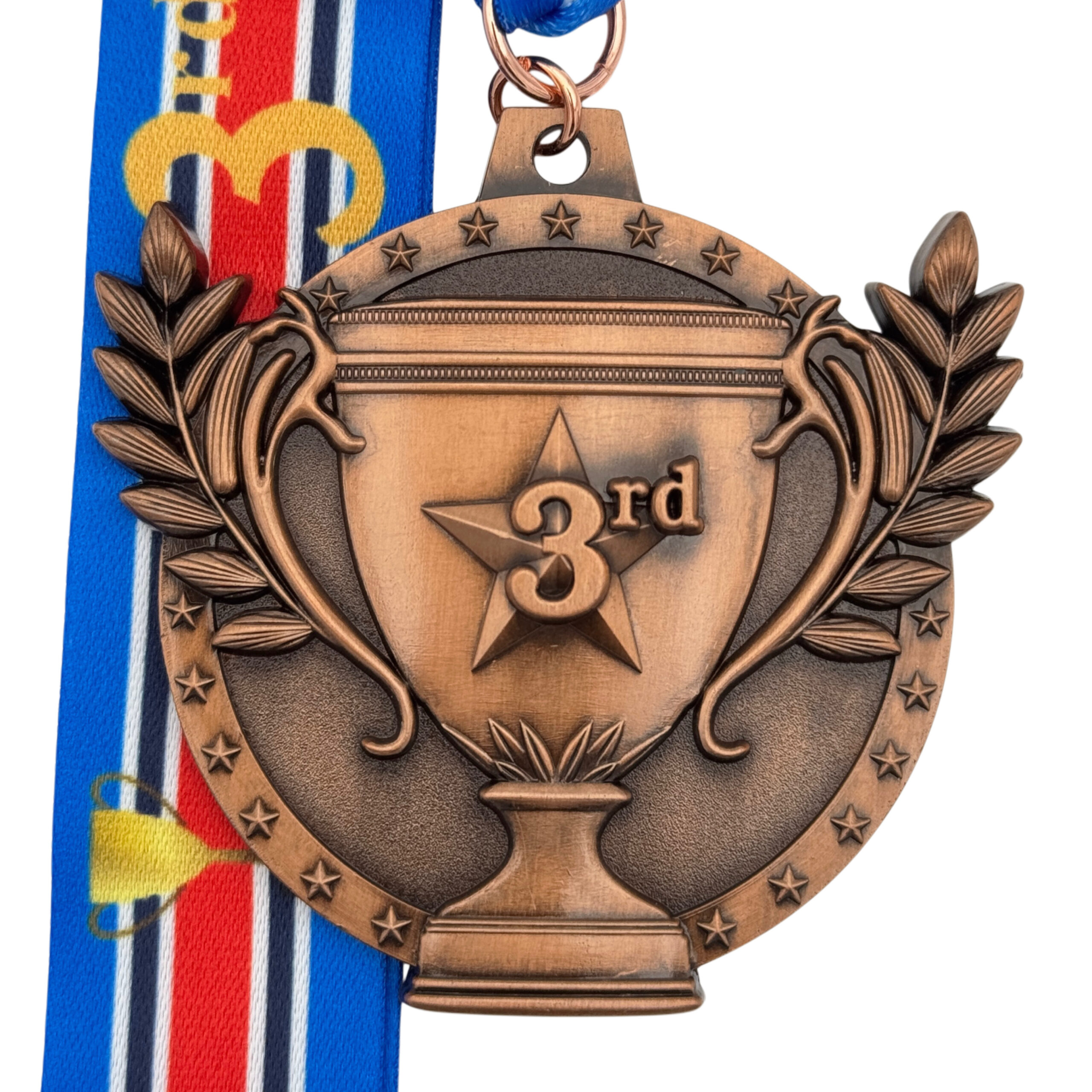 382C4070-6D14-4B60-9EFB-8C275FB8E0A0 ALL SPORTS TROPHY 3RD MEDAL --- ANTIQUE BRONZE (Item #63-109) - Image 1