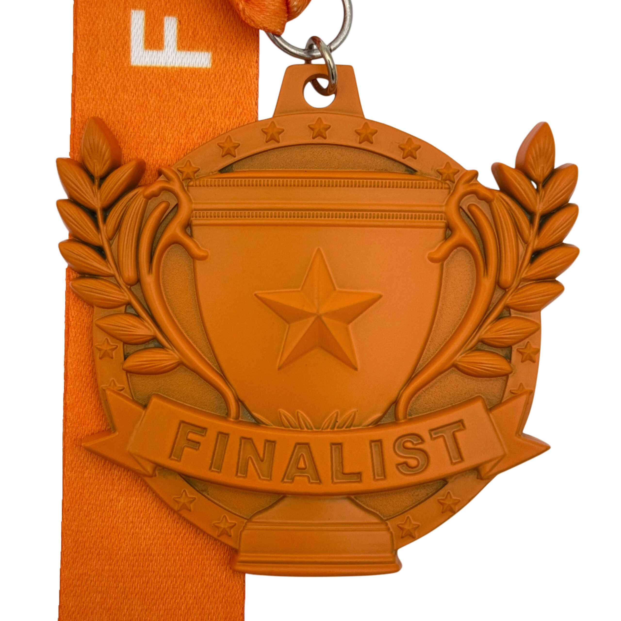 59857236-8EE5-4627-A6AB-A60E707FED03 ALL SPORTS TROPHY FINALIST MEDAL --- ORANGE (Item #63-97) - Image 1