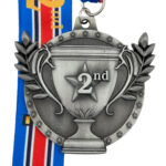ALL SPORTS TROPHY 2ND MEDAL --- ANTIQUE SILVER (Item #63-113)