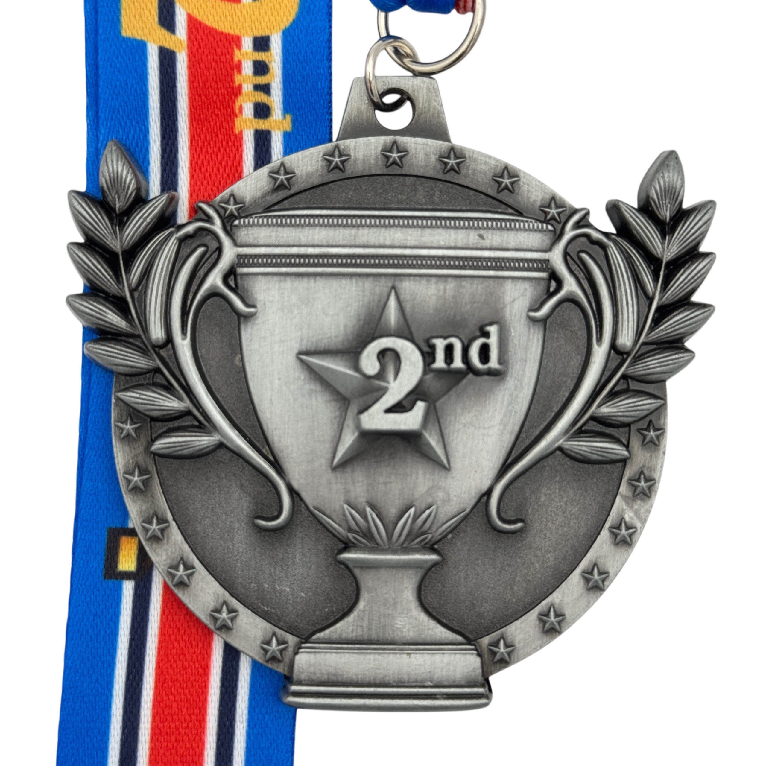 92B6BB38-D5B7-4E70-9CDE-C69DDFFBF341 ALL SPORTS TROPHY 2ND MEDAL --- ANTIQUE SILVER (Item #63-113) - Image 1