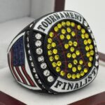 SOFTBALL FINALIST RING --- BLACK BODY, CLEAR STONE (Item #61-17)