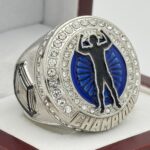 WRESTLING CHAMPION RING --- SILVER BODY, BLUE PAINT (Item #56-73)