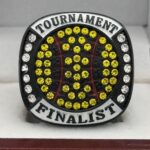 SOFTBALL FINALIST RING --- BLACK BODY, CLEAR STONE (Item #61-17) - Image 3