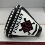 SOFTBALL FINALIST RING --- BLACK BODY, CLEAR STONE (Item #61-17) - Image 2