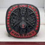 BLACK WIDOW FINALIST RING --- BLACK BODY, RED STONES (Item #36-109) - Image 3