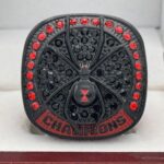 BLACK WIDOW CHAMPION RING --- BLACK BODY, RED STONES (Item #36-112) - Image 3