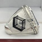 WRESTLING CHAMPION RING --- SILVER BODY, BLUE PAINT (Item #56-73) - Image 4