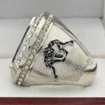 WRESTLING CHAMPION RING --- SILVER BODY, BLUE PAINT (Item #56-73) - Image 2