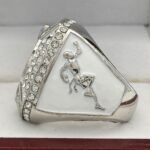 FLAG FOOTBALL CHAMPION RING --- SILVER BODY (Item #51-185) - Image 2