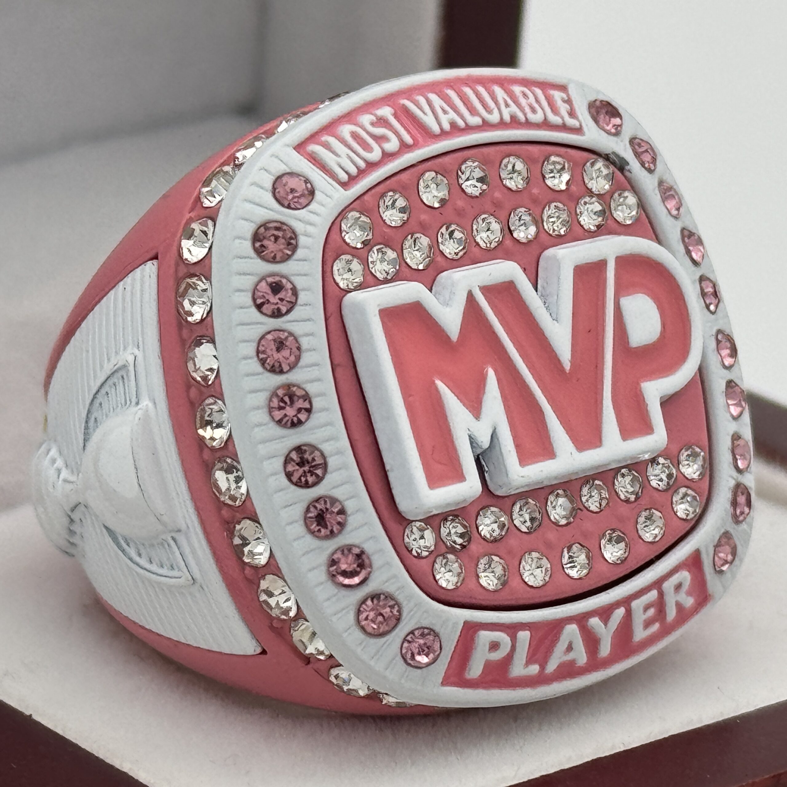 IMG_9378 5 STAR MVP ALL SPORT RING --- PINK BODY, WHITE SIDES (Item #53-104) - Image 1