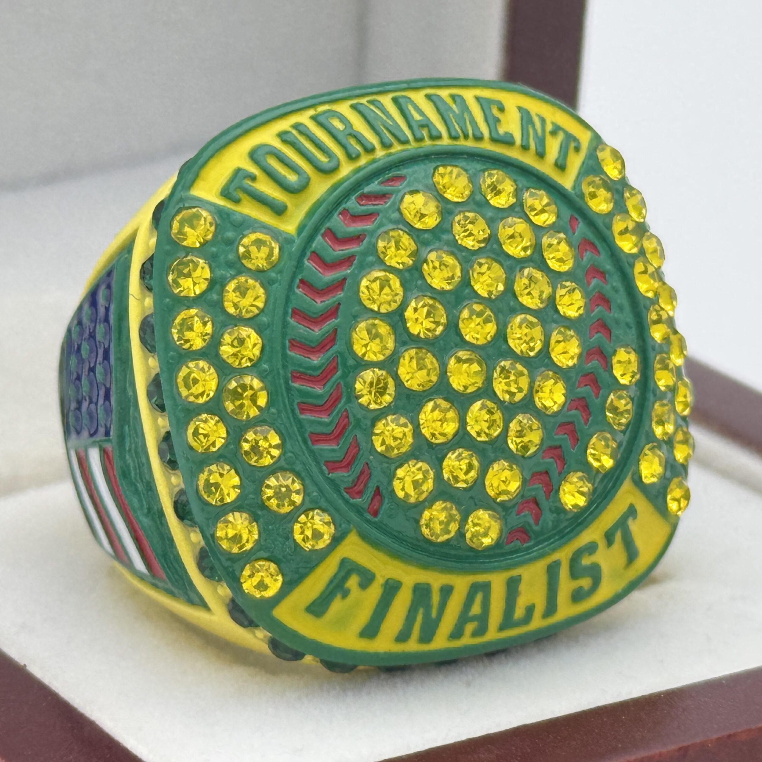 Rating Green 5 STAR SOFTBALL FINALIST RING - YELLOW BODY, GREEN SIDES (Item #61-45 ...