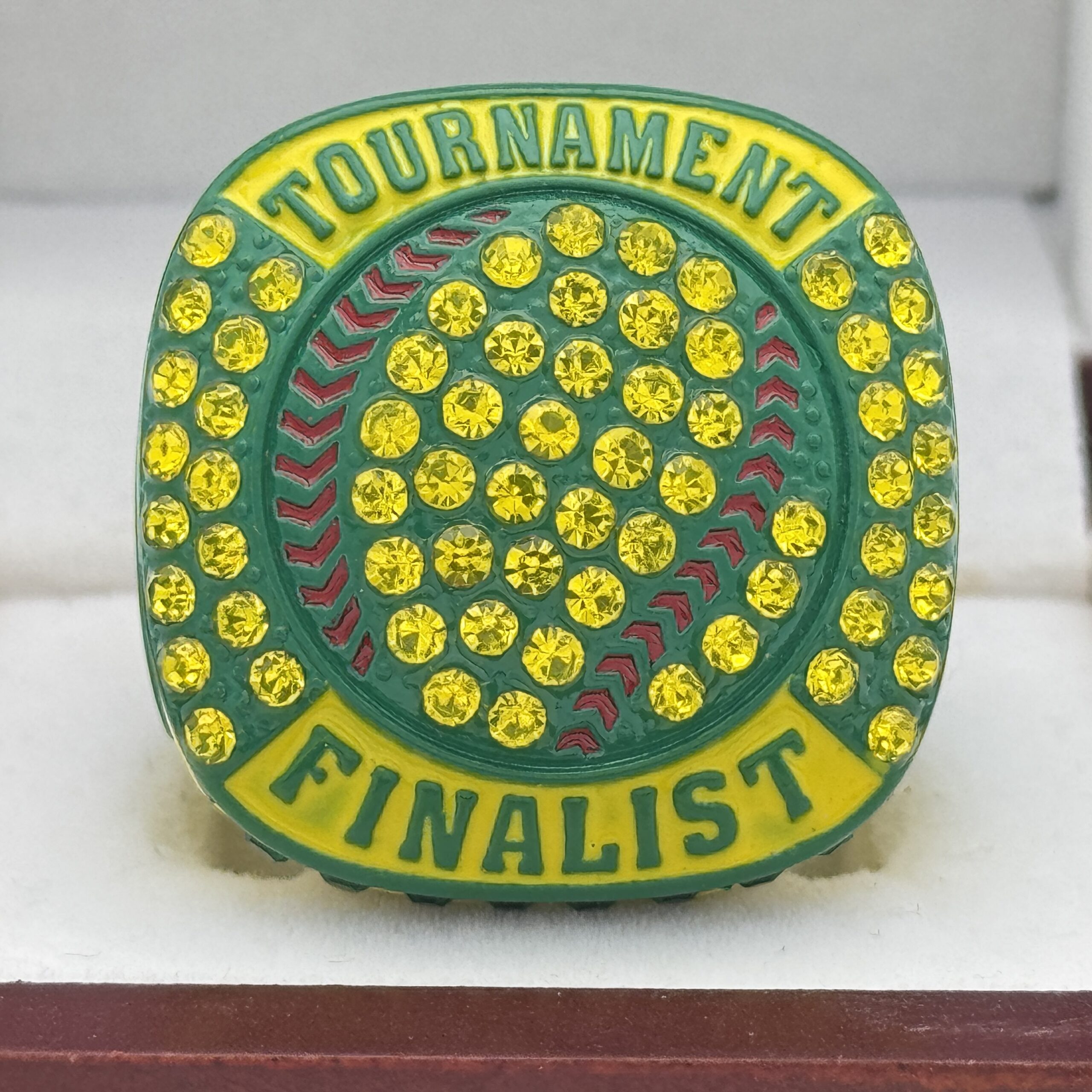 Rating Green 5 STAR SOFTBALL FINALIST RING - YELLOW BODY, GREEN SIDES (Item #61-45 ...